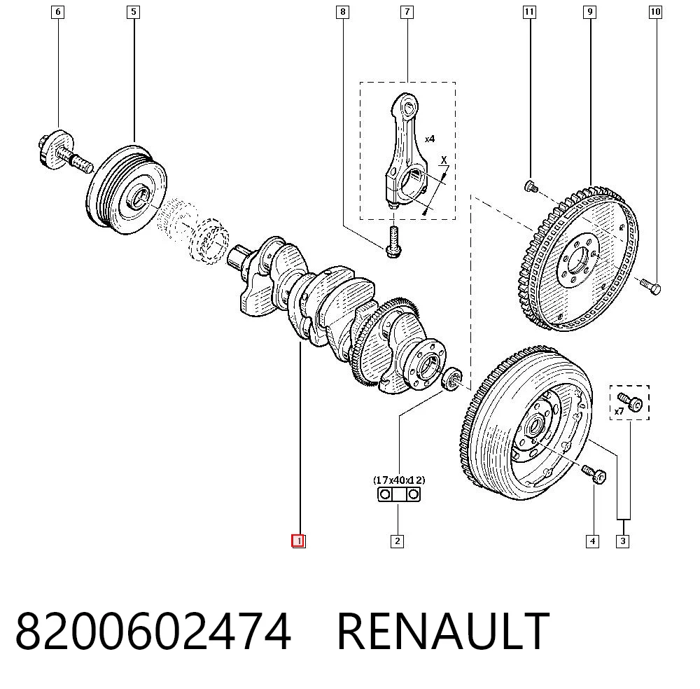Cigüeñal para Renault Espace IV JK0