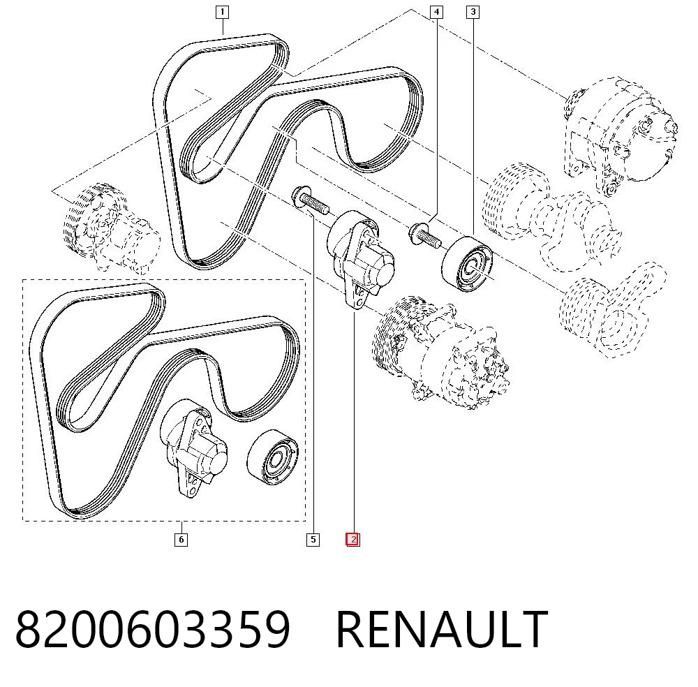 Comprar Tensor de correa de accesorios Renault Clio  LB0, LB1, LB2 a bajo precio