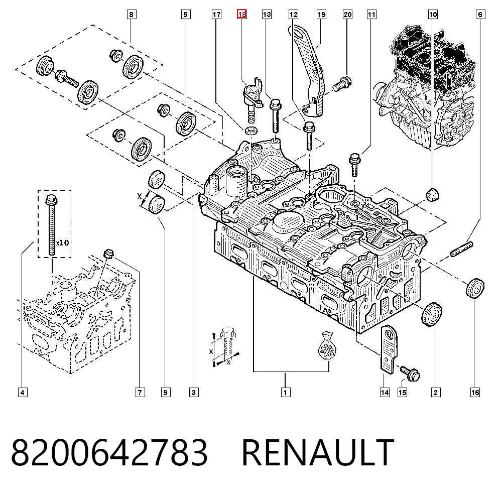 8200642783 Renault (RVI) Válvula control, ajuste de levas