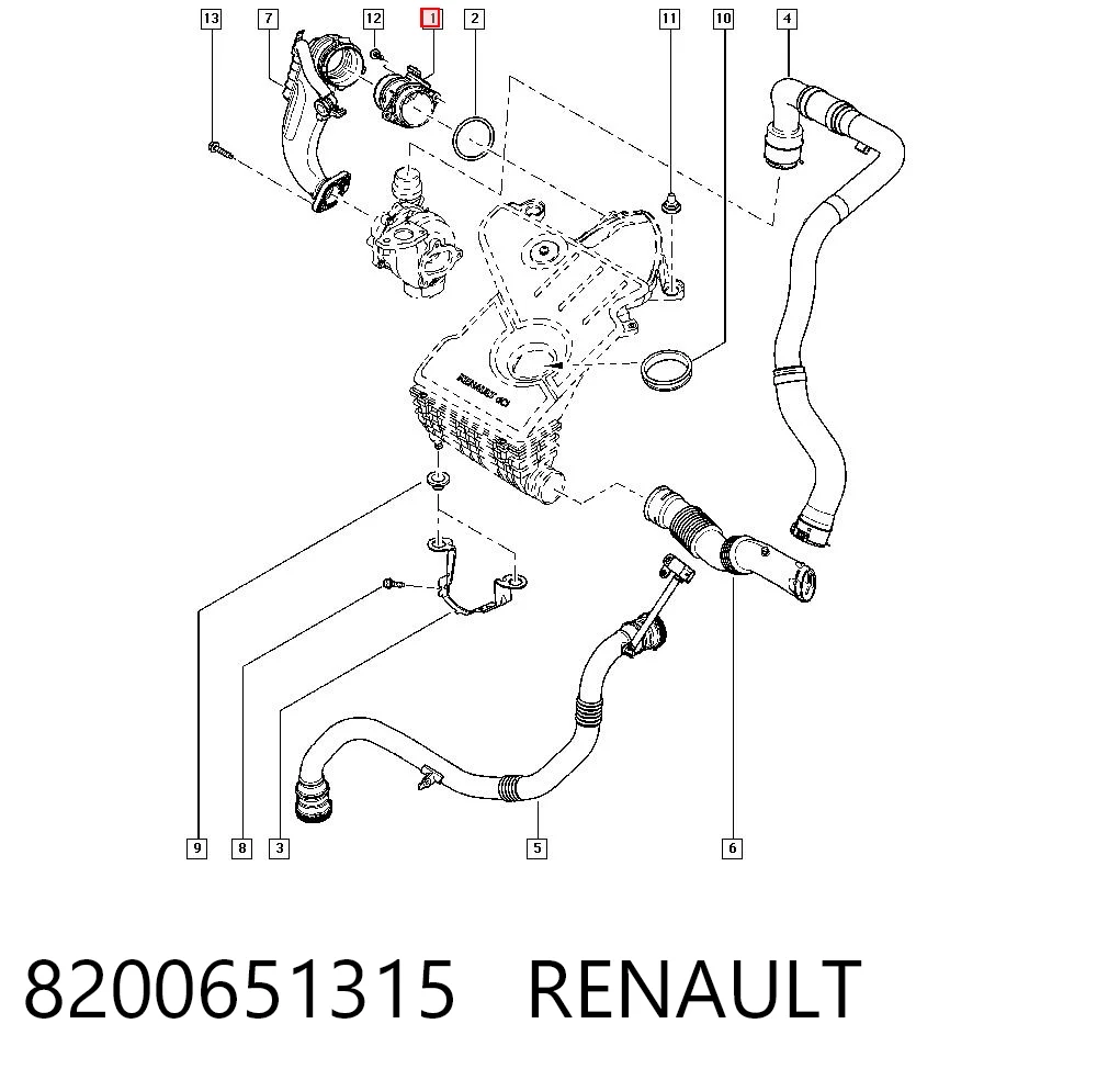8200651315 Renault (RVI) Sensor de flujo de aire