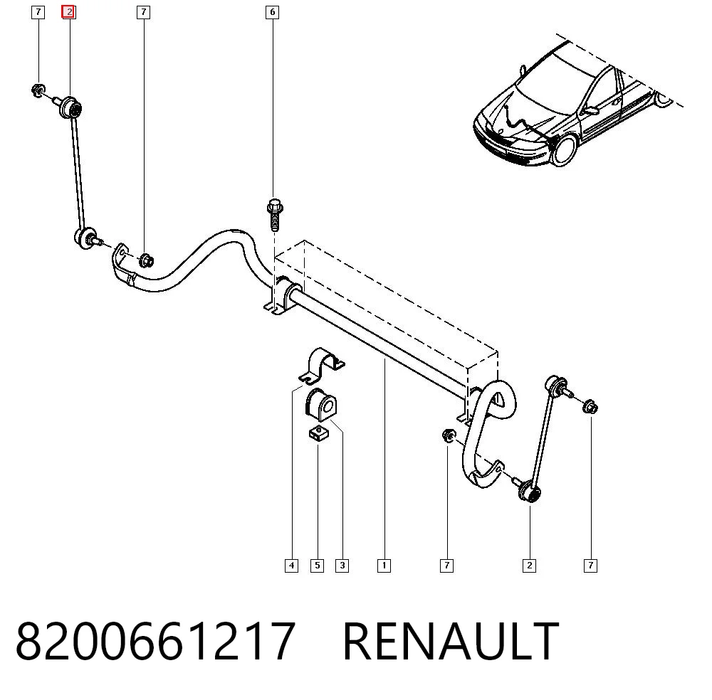 Comprar Bieleta estabilizadora delantera Renault Laguna II KG0, KG1 a bajo precio
