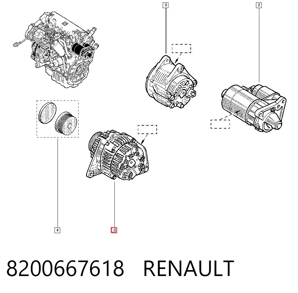 Generador para Renault Megane II (LM0, LM1)