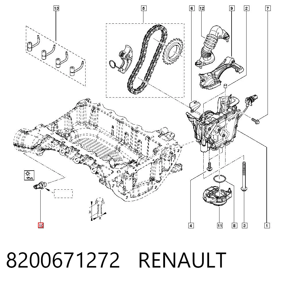 Sensor de presión de aceite para Renault DUSTER HM