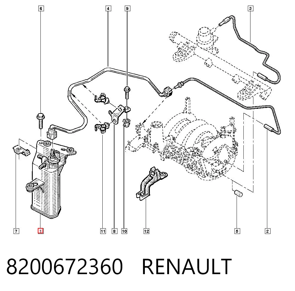 Comprar Absorbedor de vapores de combustible Renault Clio  LB0, LB1, LB2 a bajo precio