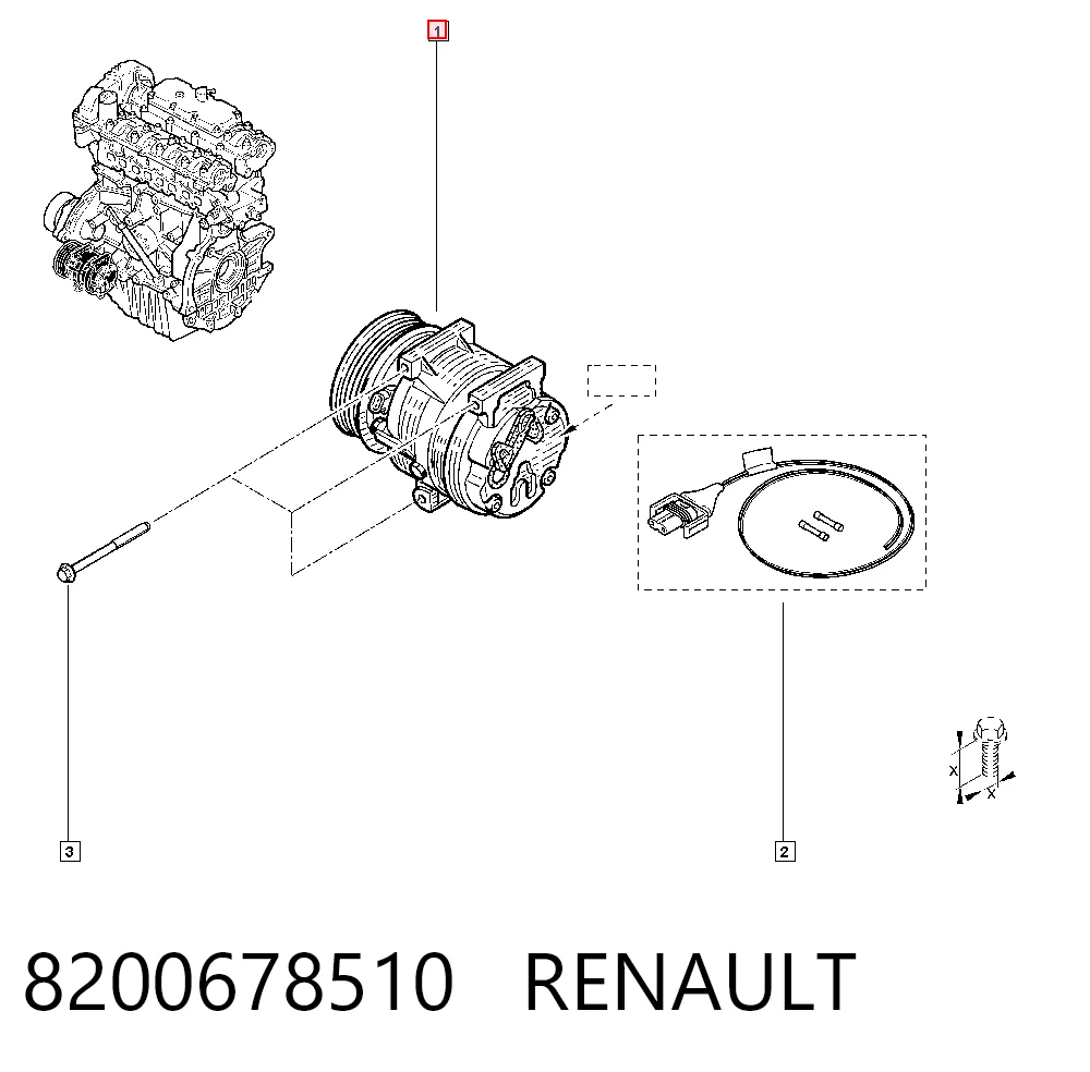 8200678510 Renault (RVI) Compresor climatizador