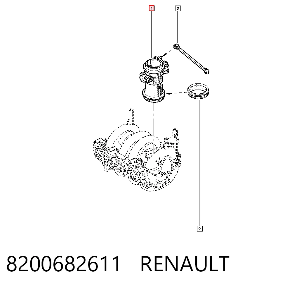 8200682611 Renault (RVI) Mariposa de admisión