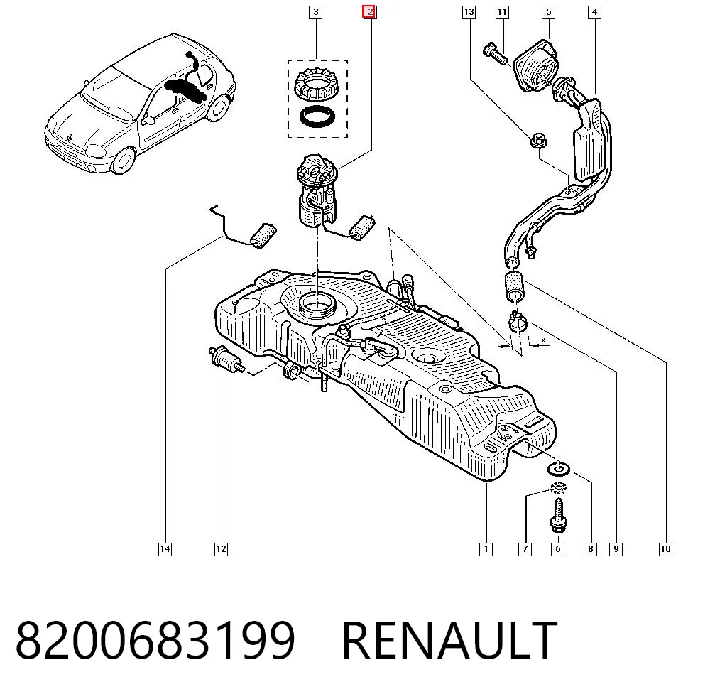 8200683199 Renault (RVI) Módulo de alimentación de combustible