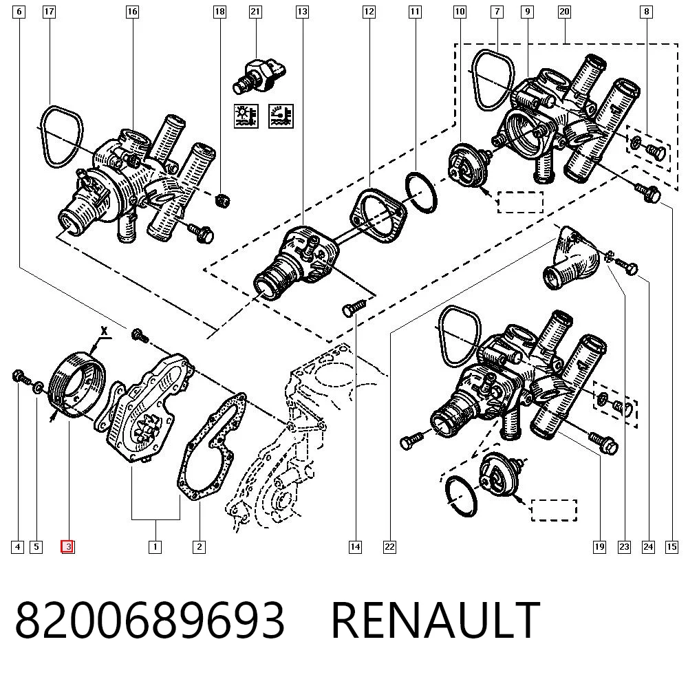 Polea bomda de agua Renault Clio I hatchback comprar en España