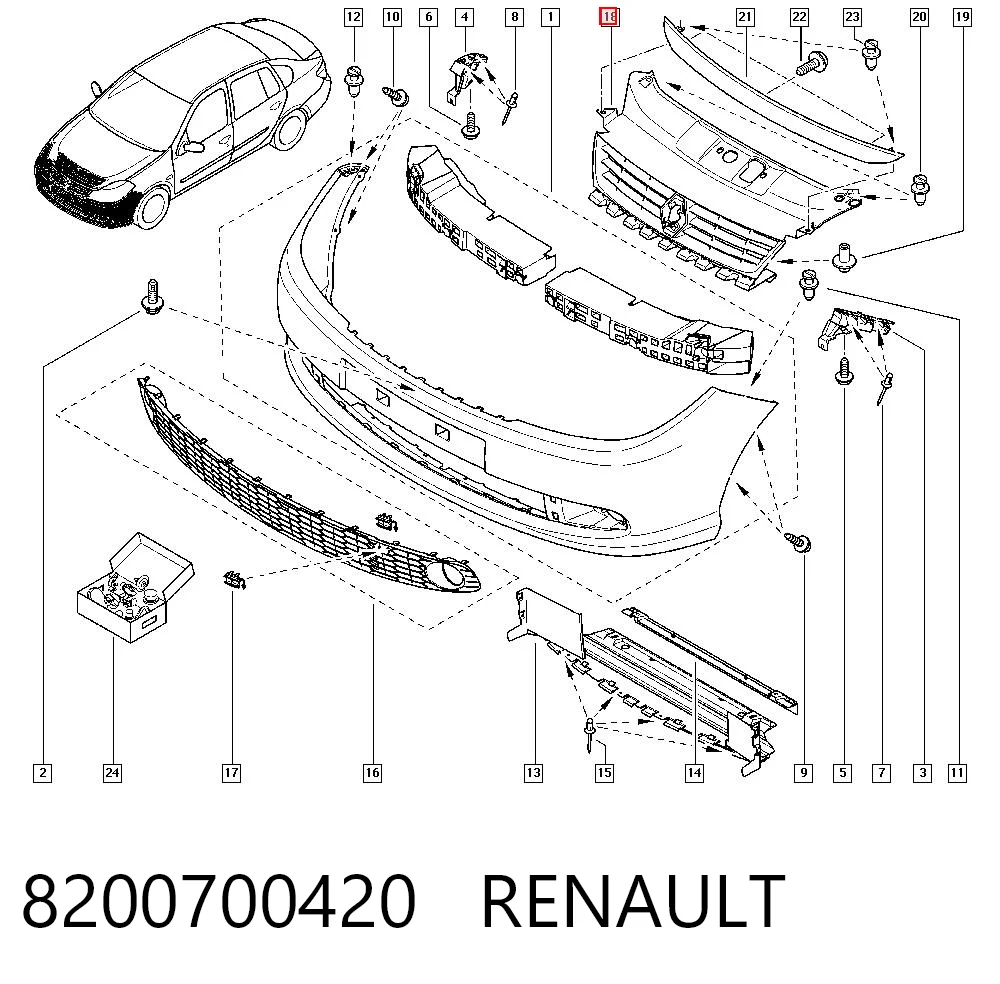 Calandra Renault Clio (2008-2026)