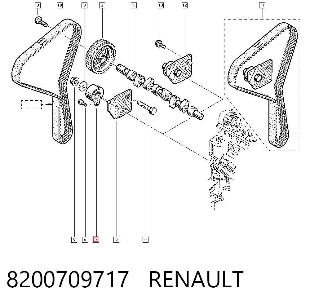 Precio del repuesto Tensor de la correa de distribución Laguna I hatchback