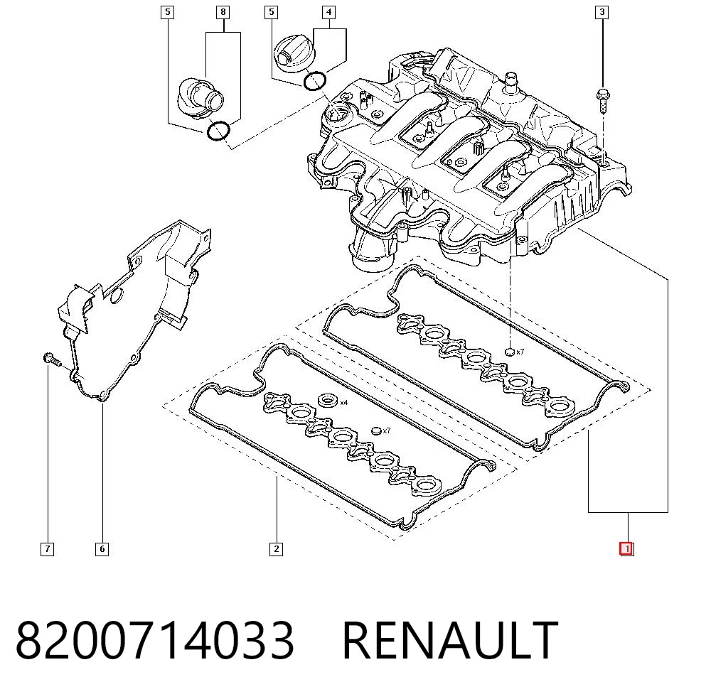 Precio del repuesto Tapa de valvula Laguna II hatchback