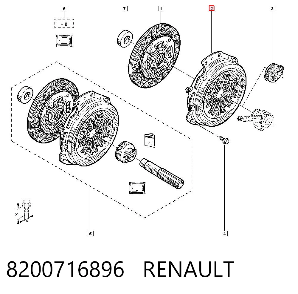 Kit de embrague 8200716896 RENAULT