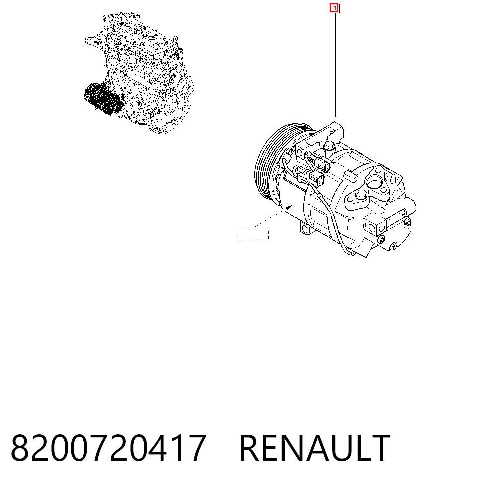 8200720417 Renault (RVI) Compresor climatizador