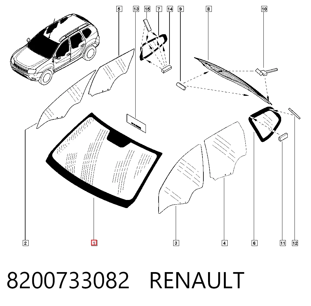 Parabrisas 8200733082 RENAULT