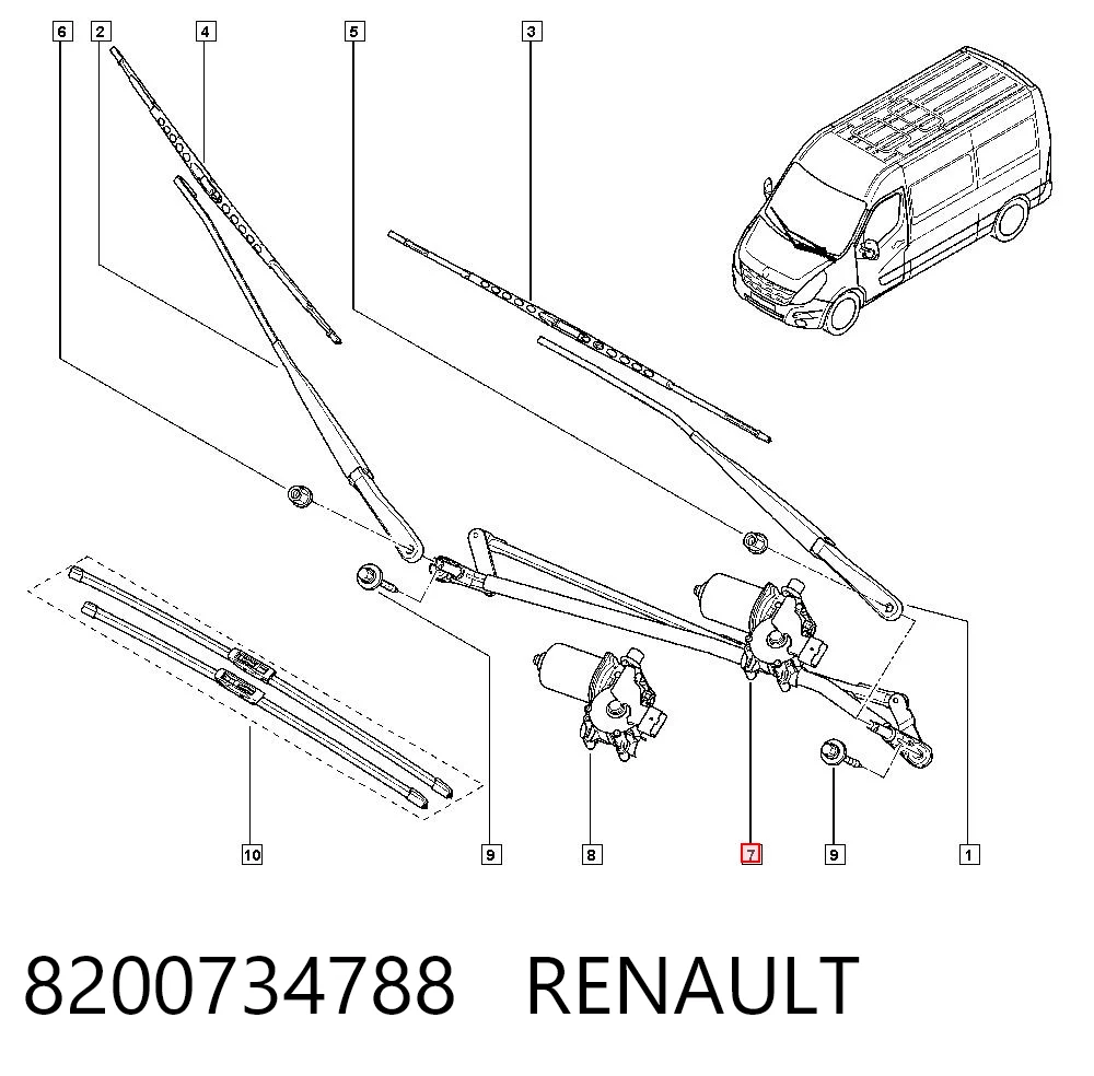 Comprar Trapezio del limpiaparabrisas Master III FV