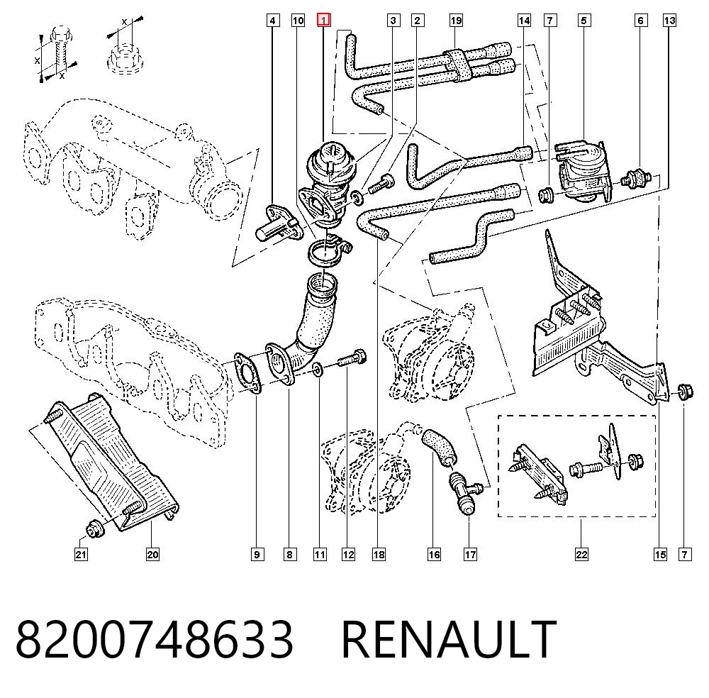 Válvula de regulación de gases Renault Trafic I bus (TXW) (1989 - 2001) precio, desde 36,30 EUR