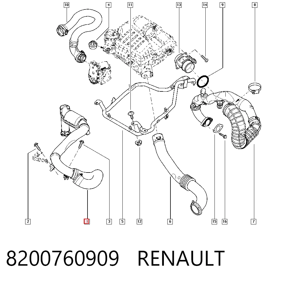 Comprar 93857913 General Motors Tubo intercooler