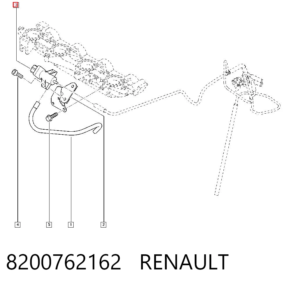 8200762162 Renault (RVI) Válvula de solenoide de control de mariposa EGR