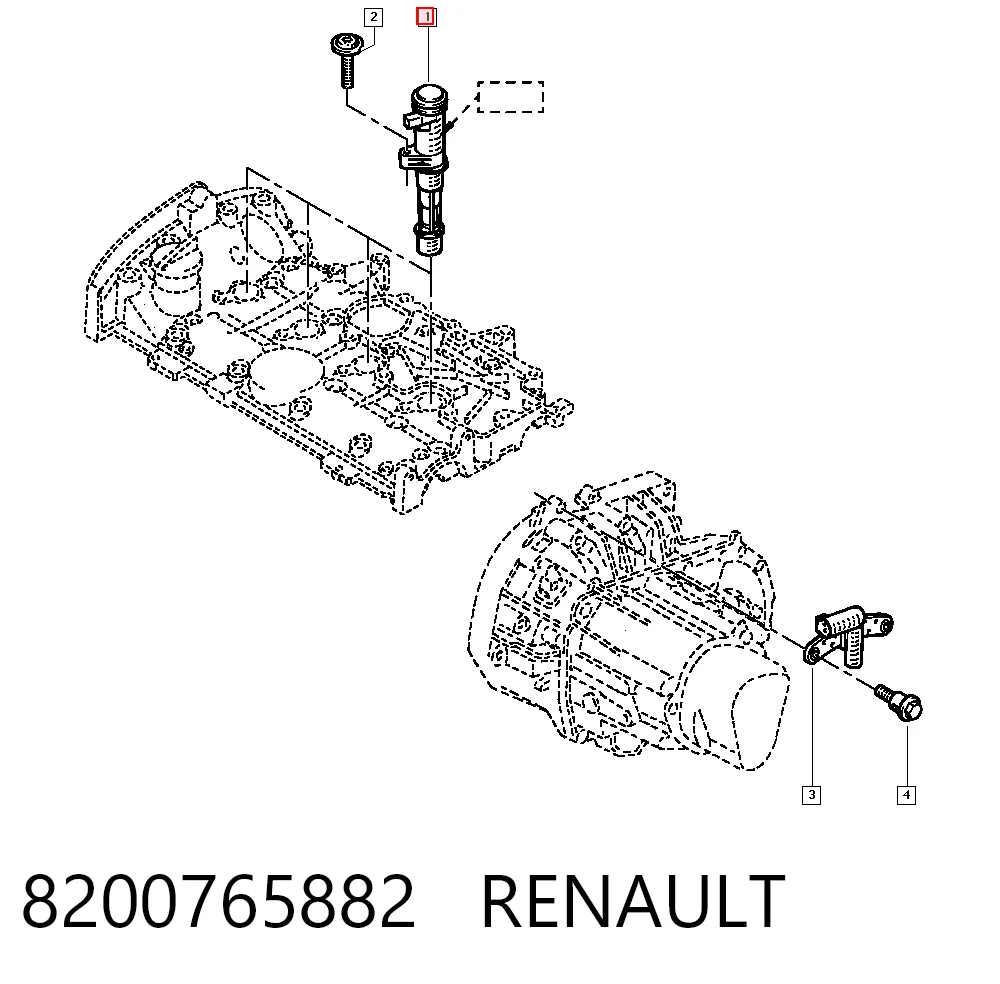 8200765882 Renault (RVI) Bobina de ignición