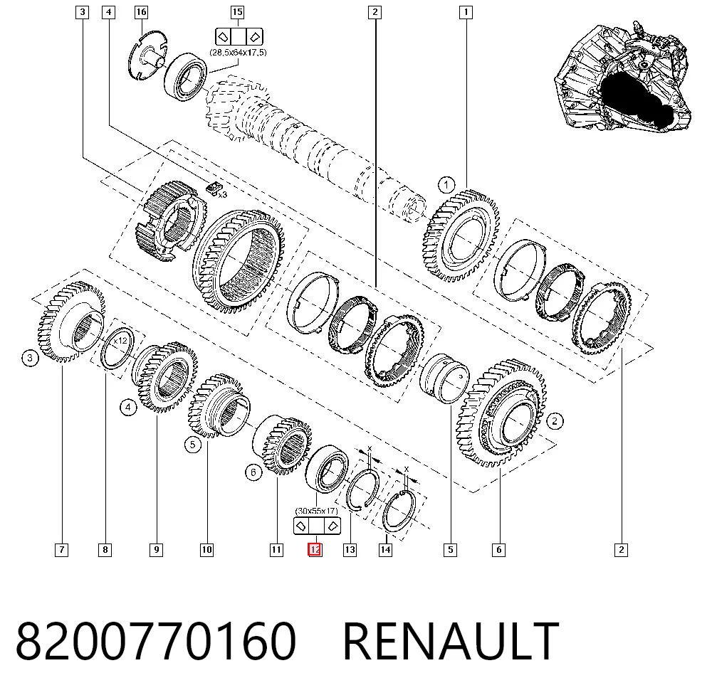 Comprar Rodamiento de la caja de cambios Renault CAPTUR II HF a bajo precio