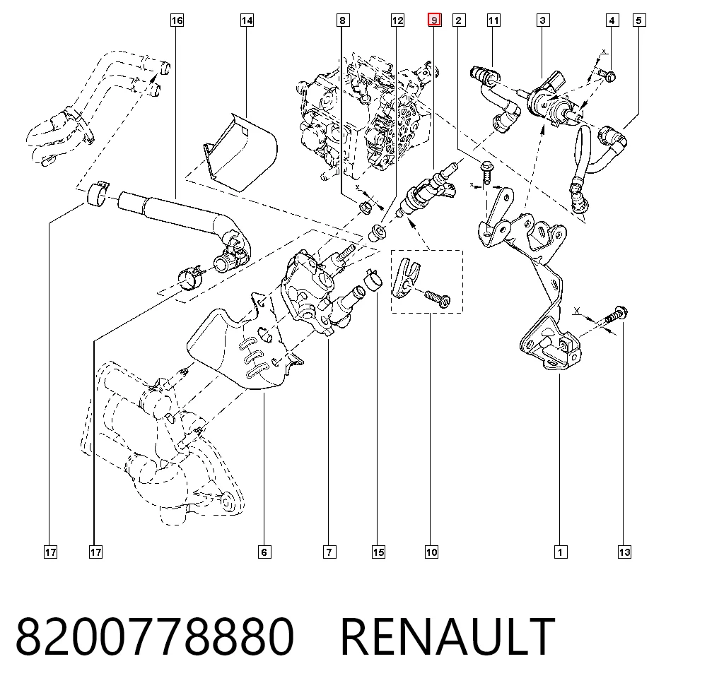 Inyector AdBlue 8200778880 RENAULT
