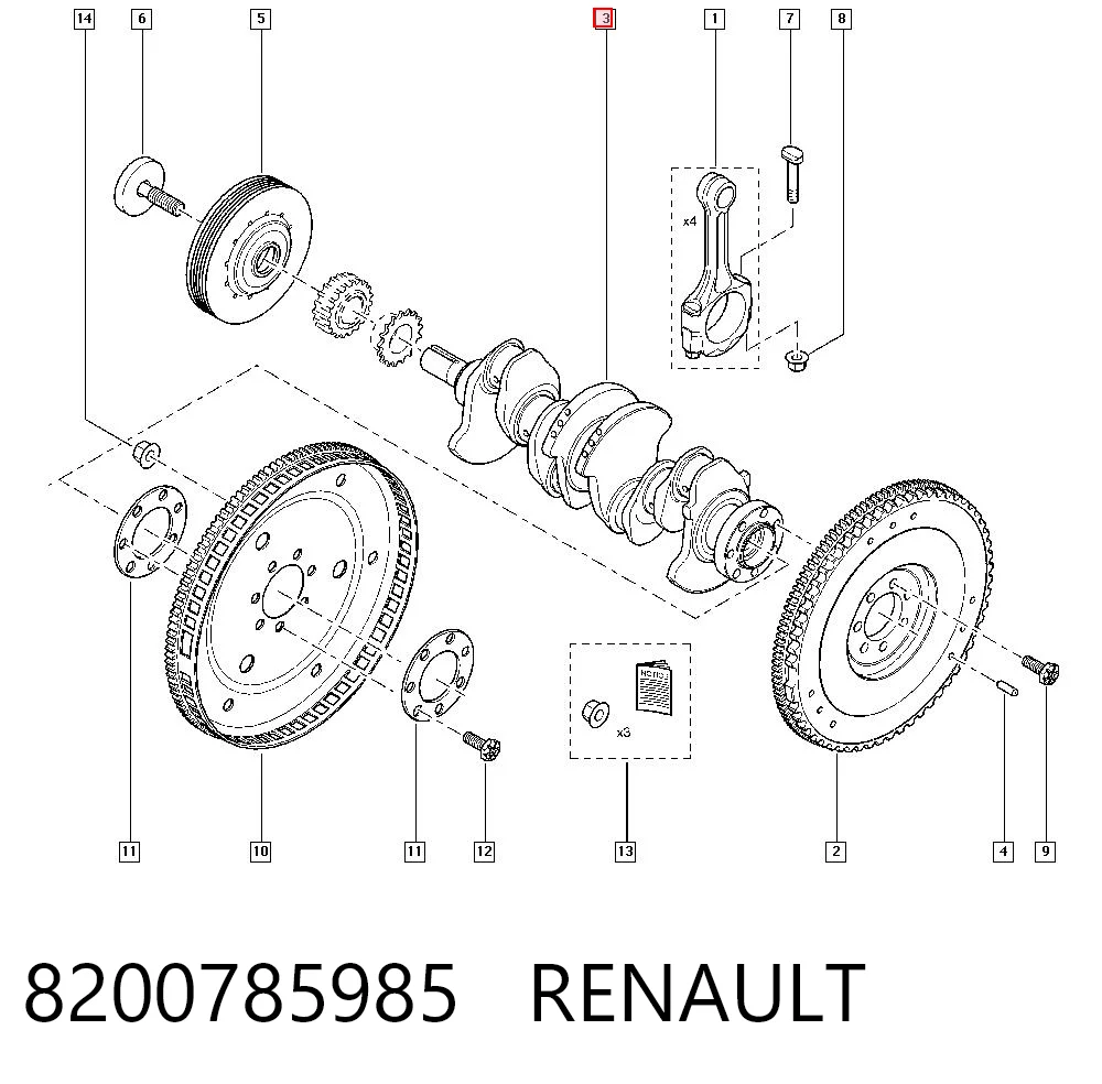Comprar Cigüeñal Renault Scenic II JM0, JM1 a bajo precio