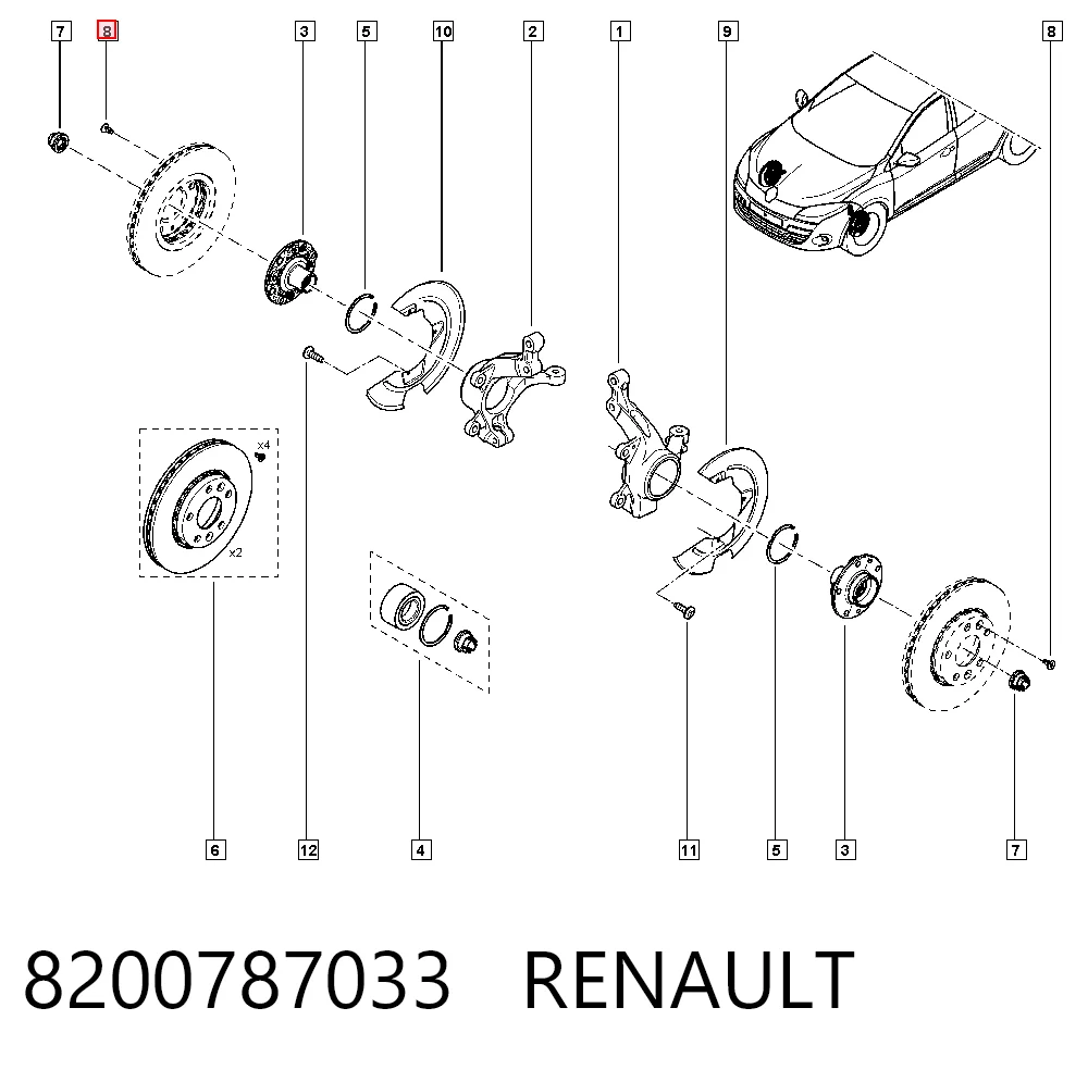 Comprar Tornillo de disco de freno Renault DUSTER I HS a bajo precio