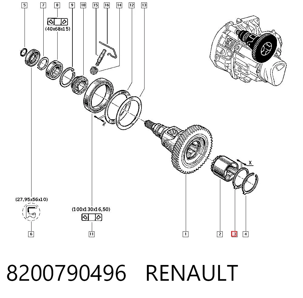 8200790496 Renault (RVI)