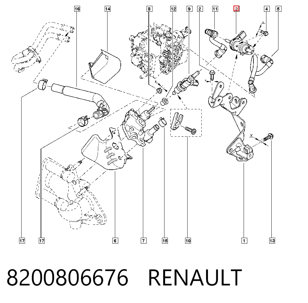 Valvula de purga del canister 208853765R Opel