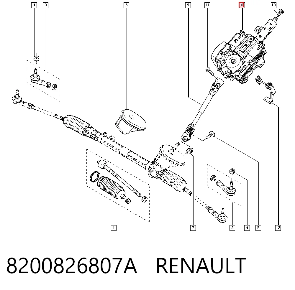  Columna dirección Renault Clio 3
