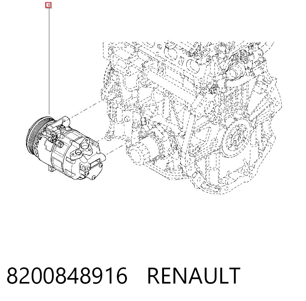 8200848916 Renault (RVI) Compresor climatizador