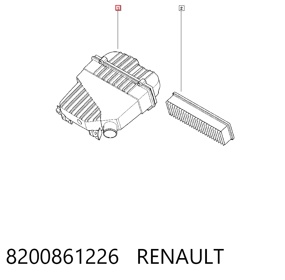 Caja del filtro de aire Lada 8201076708 precio, desde 86,62 EUR
