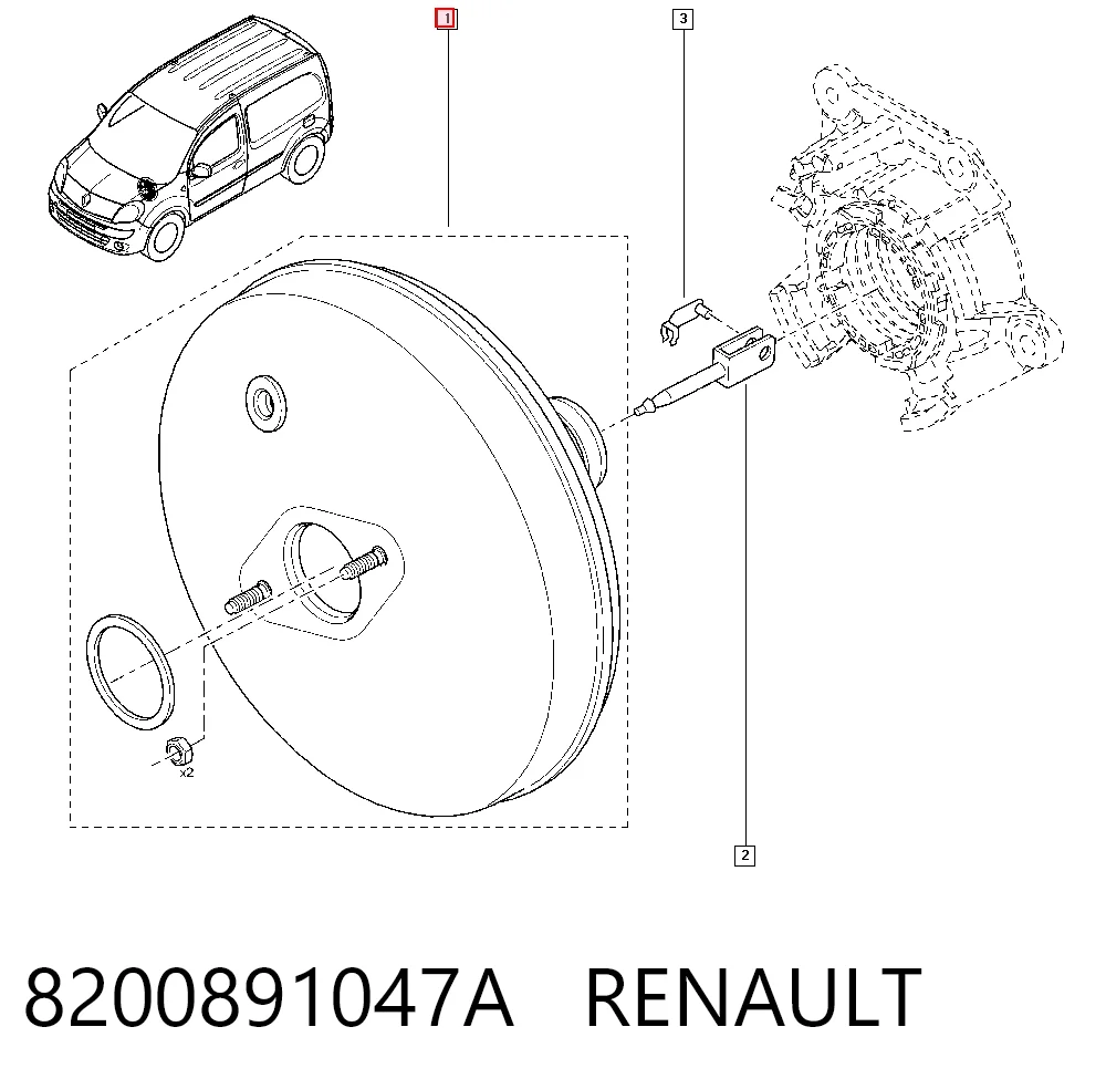 Servofreno de vacío Renault Kangoo II