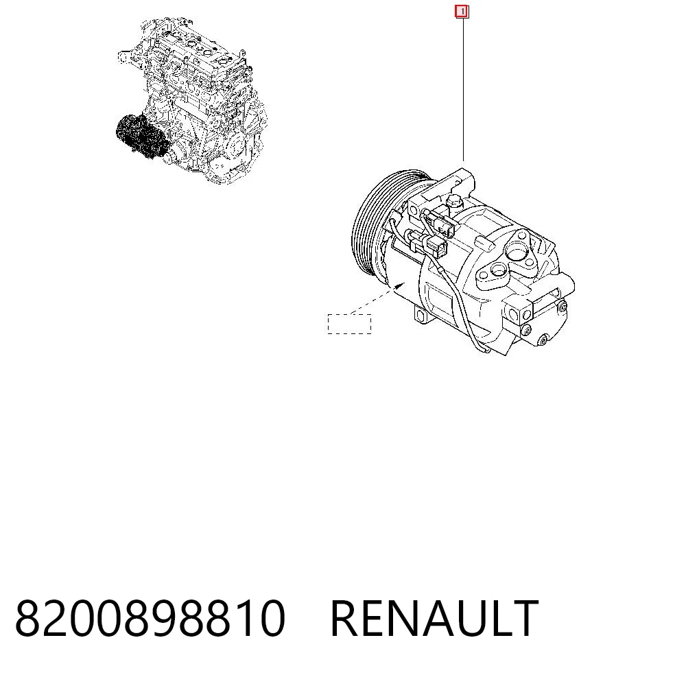 8200898810 Renault (RVI) Compresor climatizador
