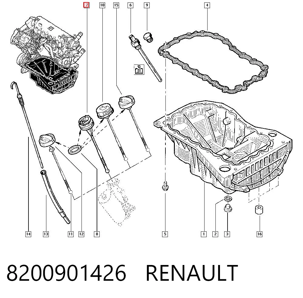 Varilla de nivel de aceite para Opel Vivaro  (F7)