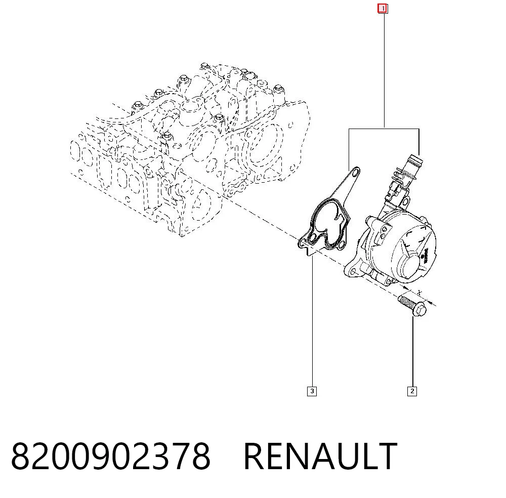 Bomba de vacío 1682093280 Peugeot/Citroen