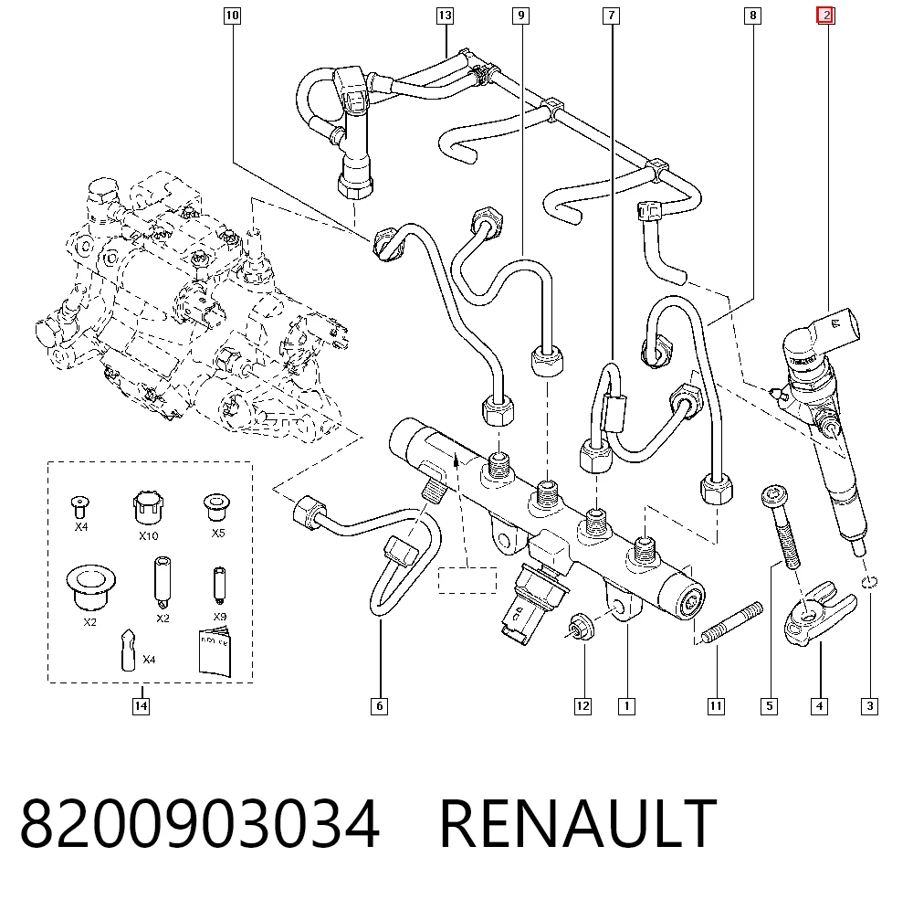 8200903034 Renault (RVI) Inyector de combustible