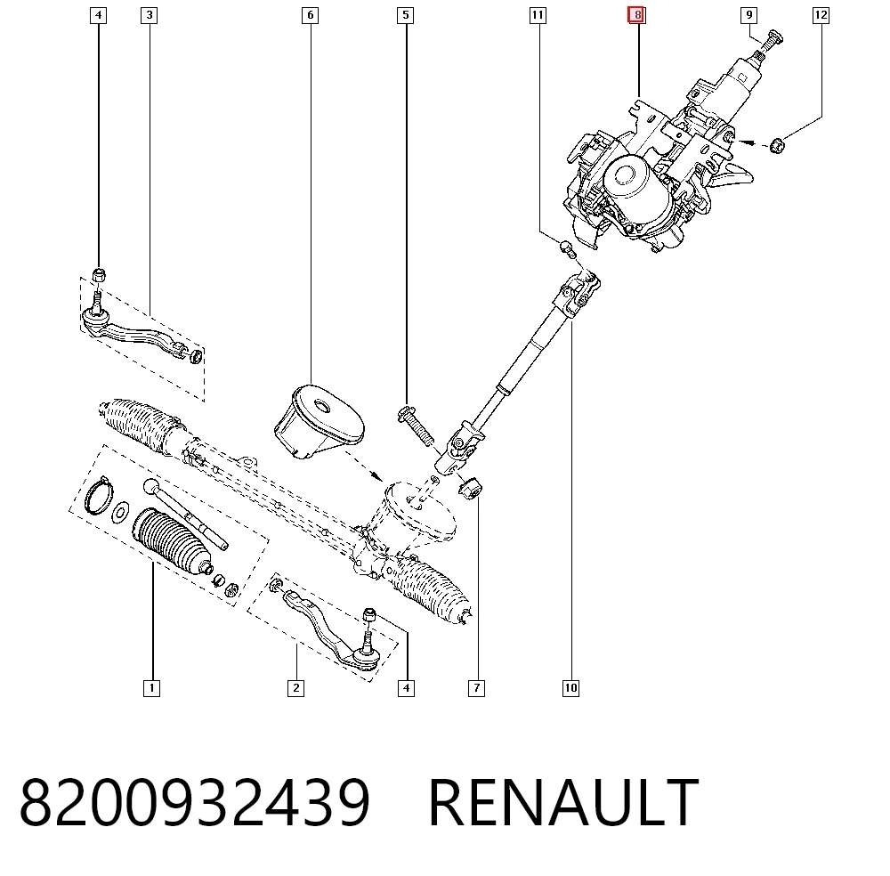 8200932439 VAG Columna de volante