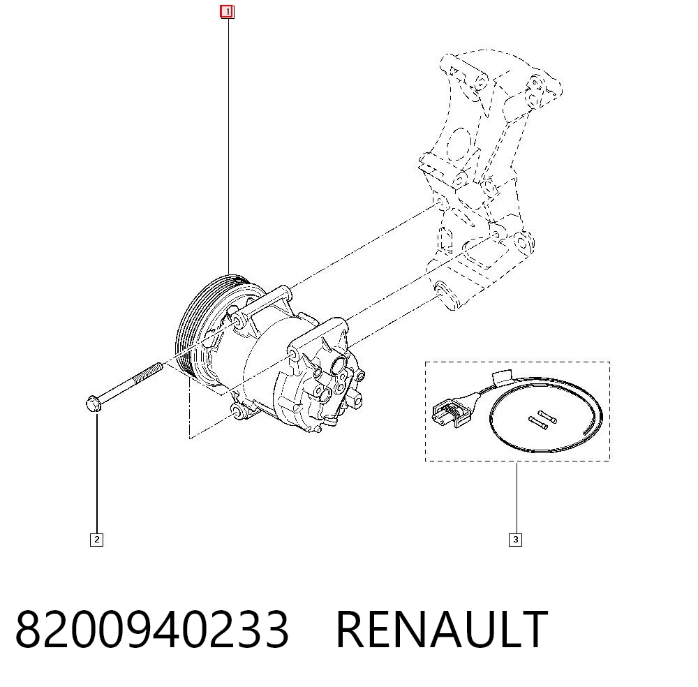 8200940233 Renault (RVI) Compresor climatizador