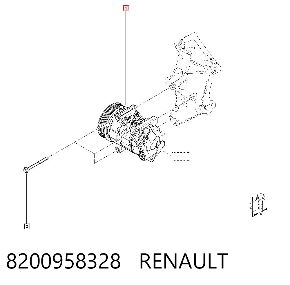 8200958328 Renault (RVI) Compresor climatizador