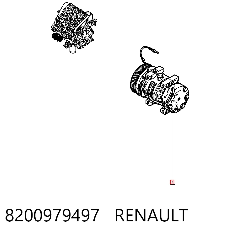 Compresor de aire acondicionado para Renault Megane EA0, EA1