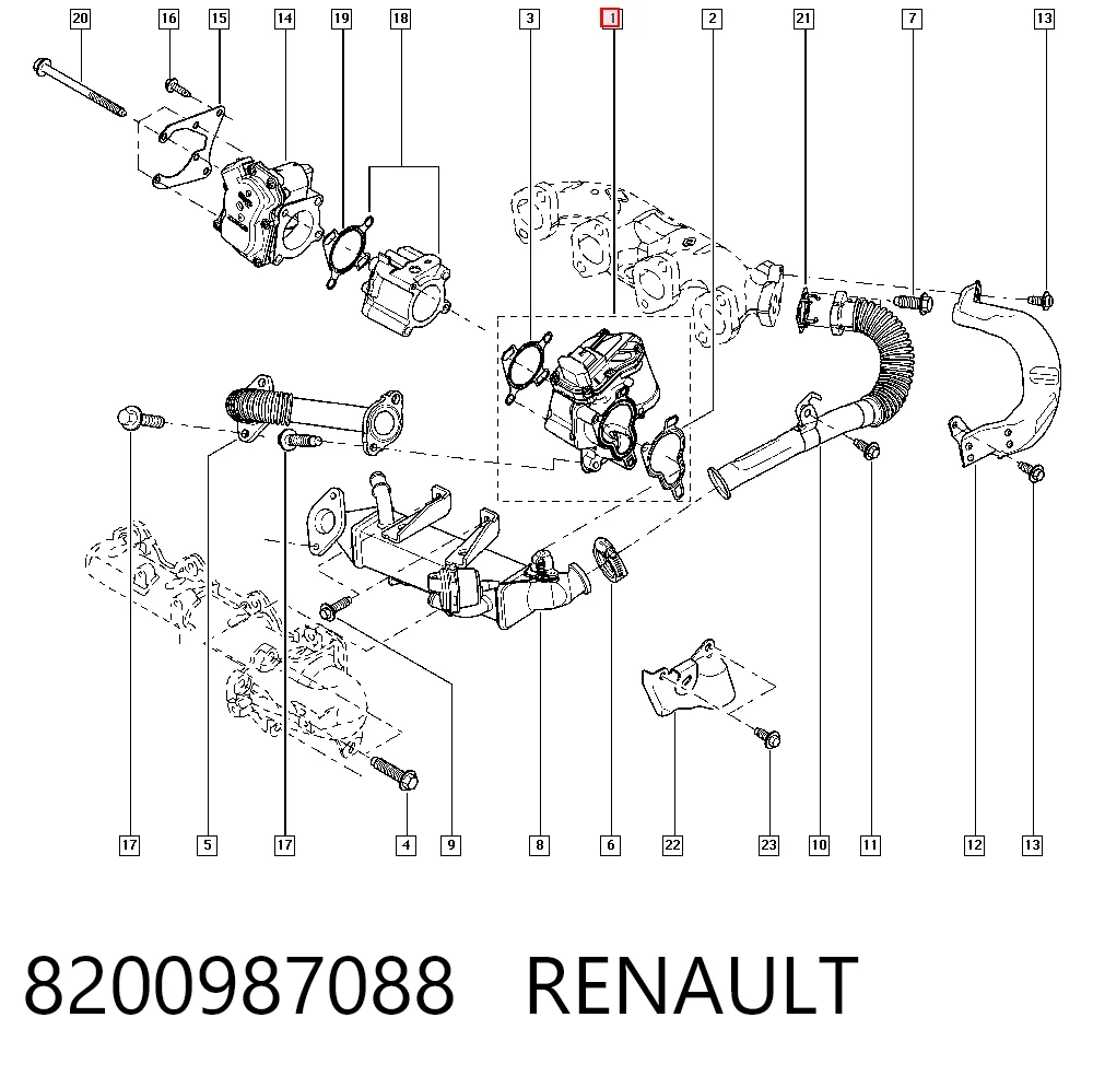 8200987088 Renault (RVI) Válvula EGR