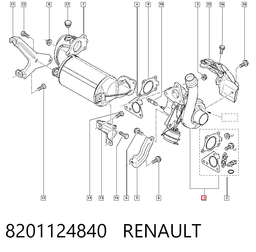 Turbocompresor 8201124840 RENAULT