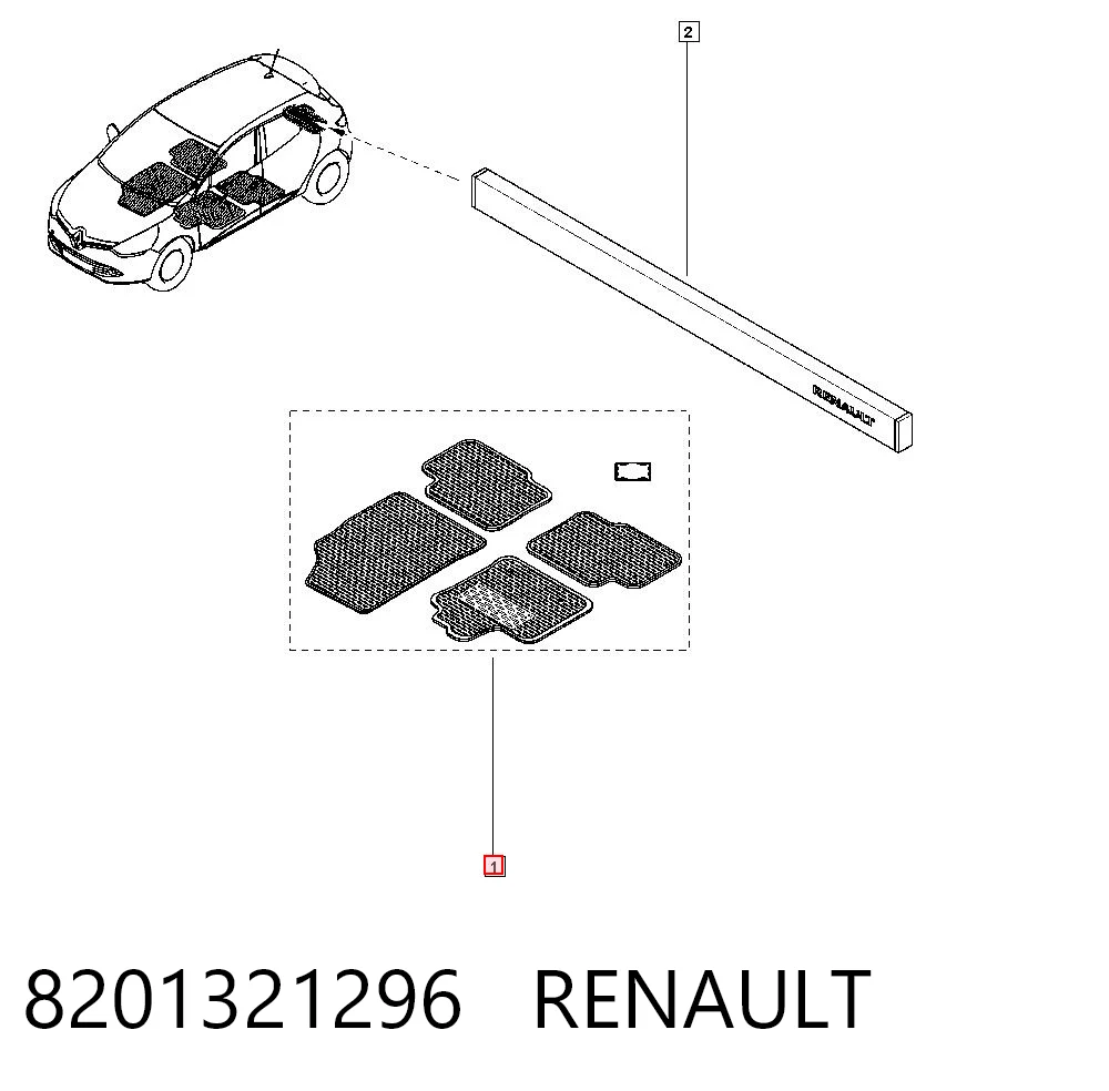 Comprar Juego de alfombrillas delanteras y traseras Renault Clio IV BH a bajo precio