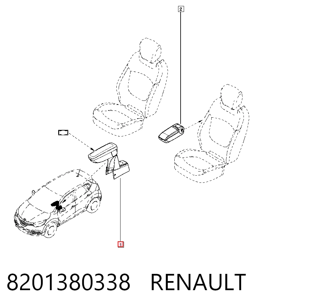 Comprar Apoyabrazos de la consola central Renault Clio IV BH a bajo precio