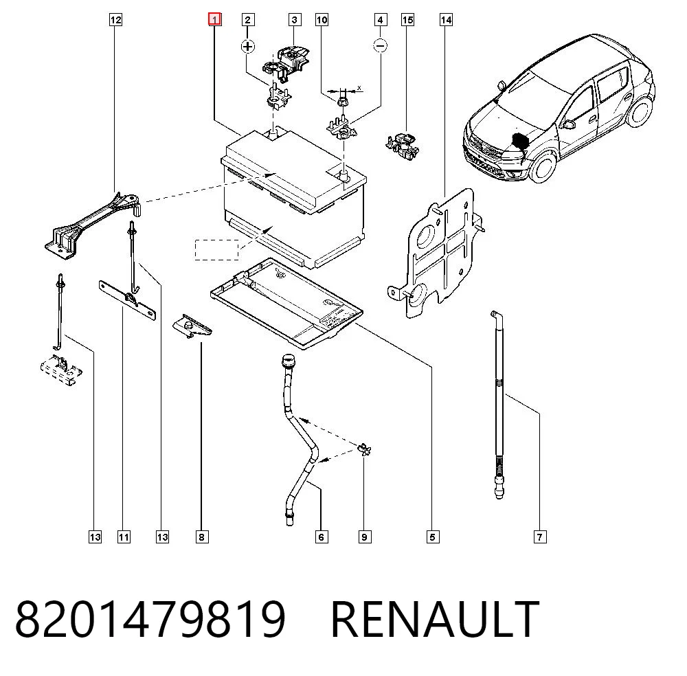 Batería de arranque RENAULT 8201479819