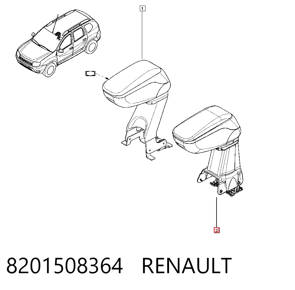 Apoyabrazos para Renault DUSTER I HS