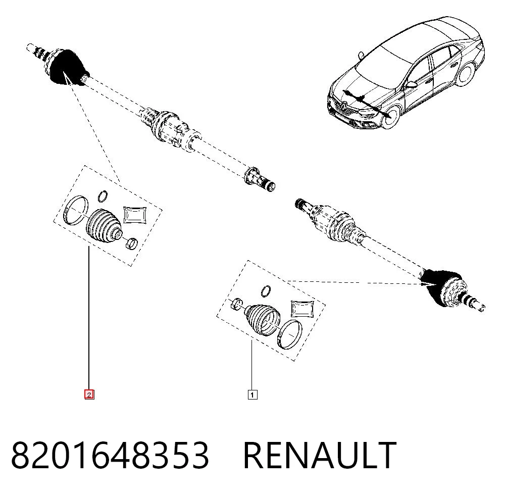 Comprar Fuelle exterior del palier delantero Dacia Lodgy  JS a bajo precio