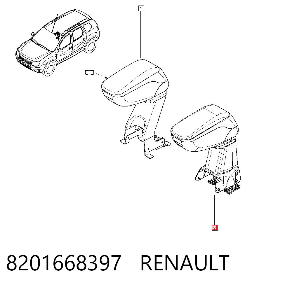 Comprar Apoyabrazos de la consola central Renault DUSTER I HS a bajo precio