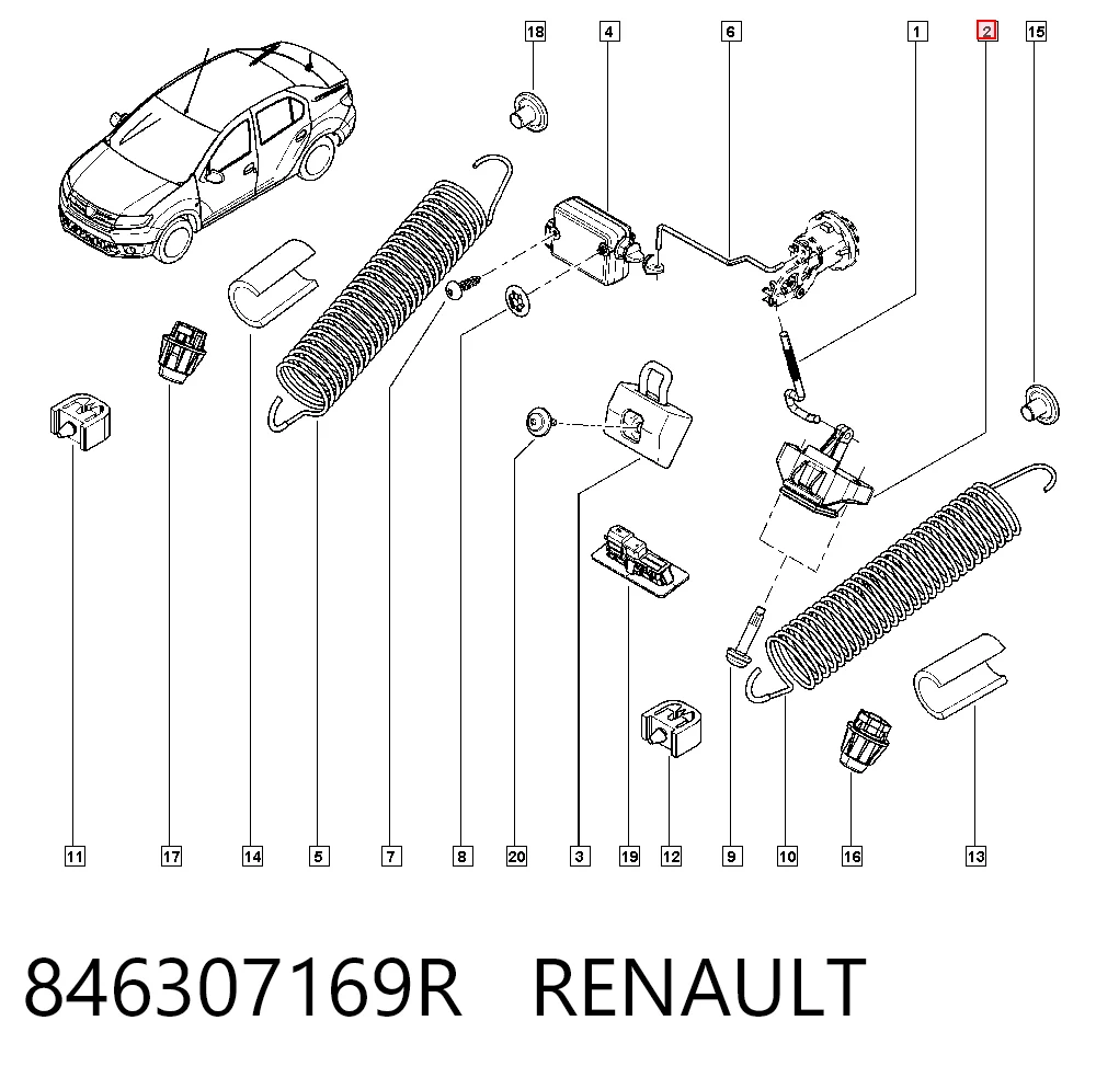 Comprar Cerradura de maletero Renault DUSTER II HM